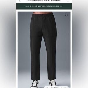 Alo Co-Op Carpenter Pant- Black NWT